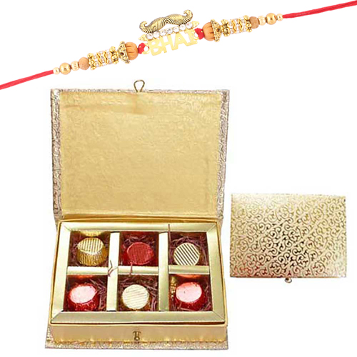 Bhai With Mustache Rakhi Fancy Choco Box
